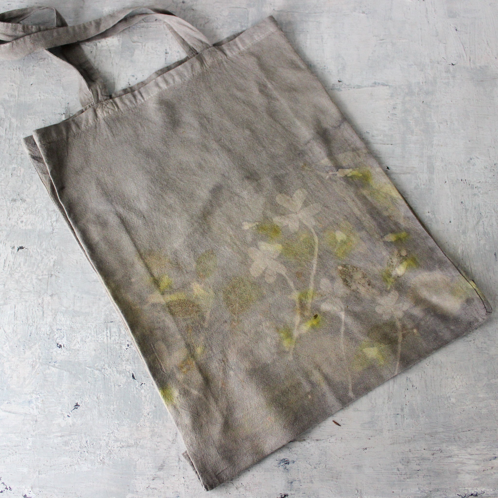 Eco-Print Calico Tote Bags : Wood Sorrel Collection - Tribe Castlemaine