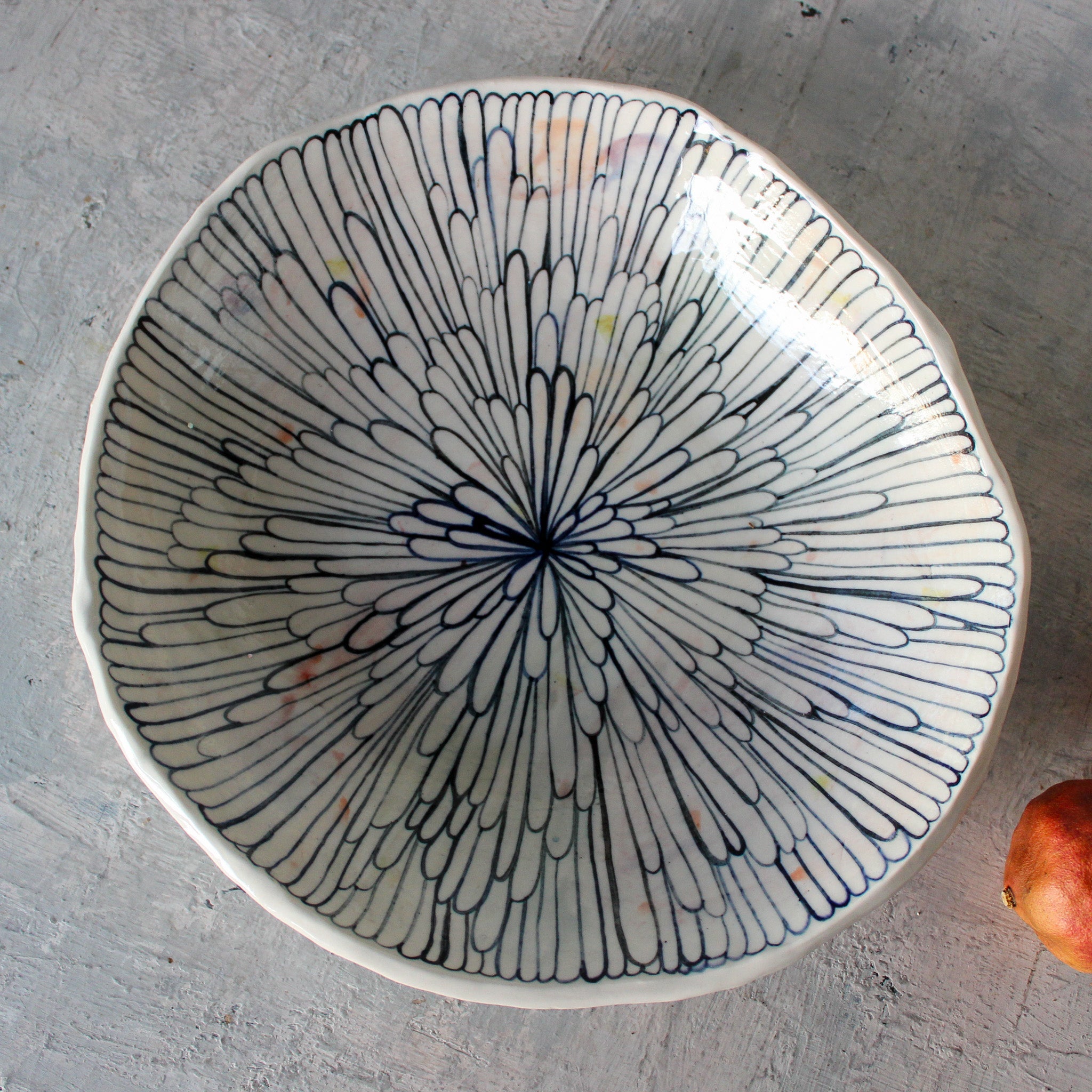 Extra Large Ceramic Bowl Daisy Wash - Tribe Castlemaine