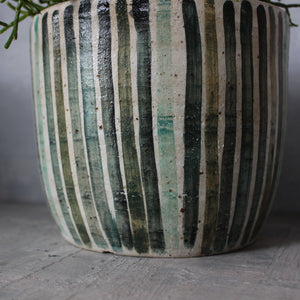 Extra Large Ceramic Planter Stripe - Tribe Castlemaine