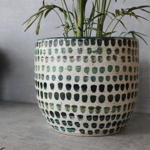Extra Large Ceramic Planters Dots - Tribe Castlemaine