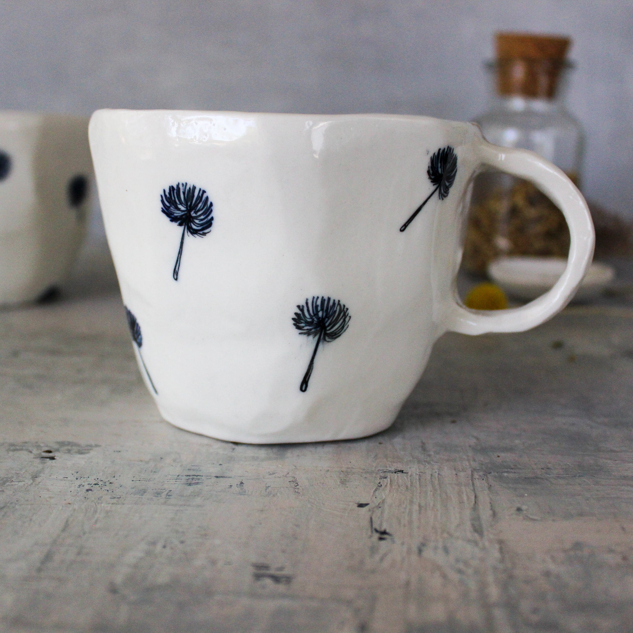 Extra Large Indigo Dandelion Cups - Tribe Castlemaine