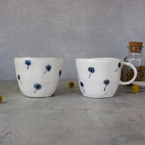 Extra Large Indigo Dandelion Cups - Tribe Castlemaine