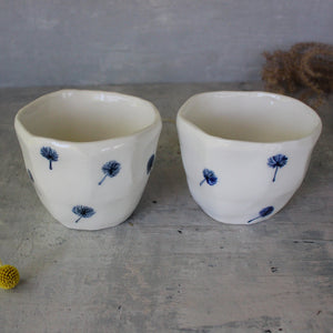 Extra Large Indigo Dandelion Cups - Tribe Castlemaine