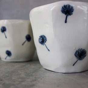 Extra Large Indigo Dandelion Cups - Tribe Castlemaine