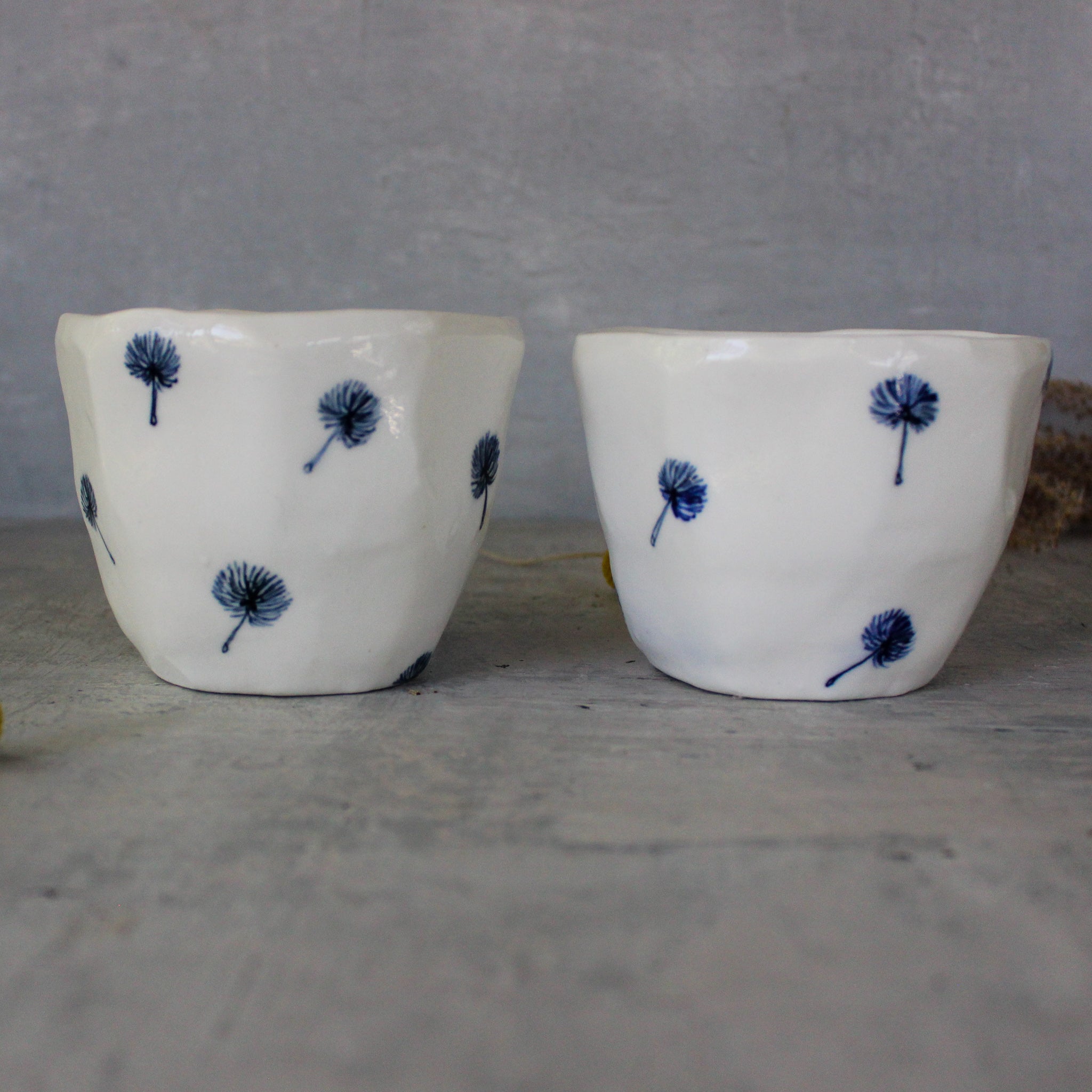 Extra Large Indigo Dandelion Cups - Tribe Castlemaine