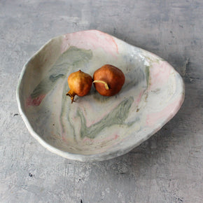 Extra Large Marbled Ceramic Bowl #3 - Tribe Castlemaine