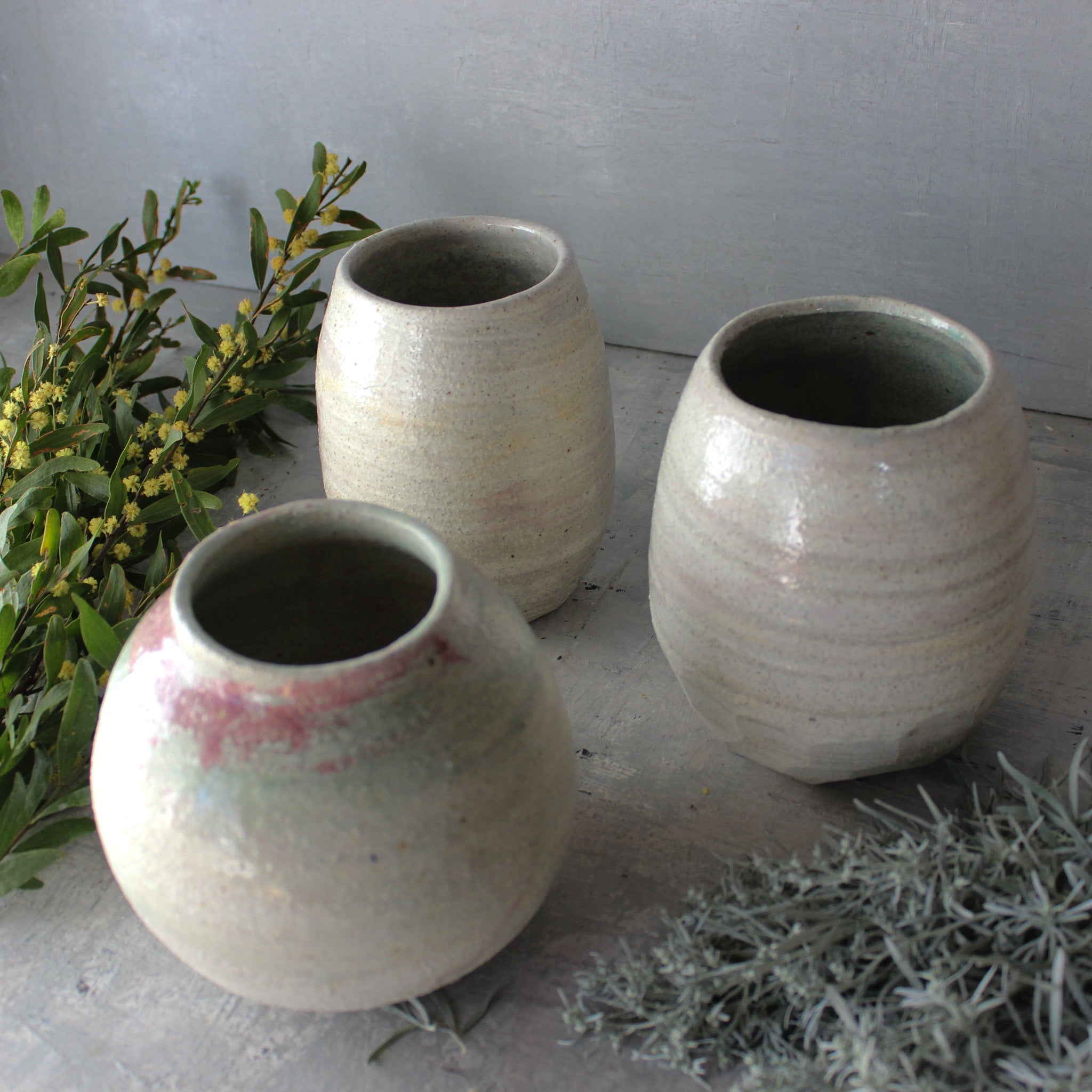 Extra Large Marbled Ceramic Vases - Tribe Castlemaine