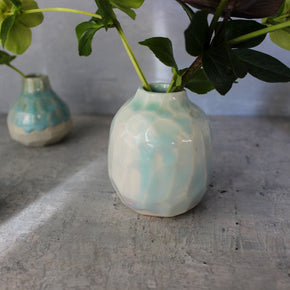 Faceted Porcelain Vases Powder Blue Collection - Tribe Castlemaine