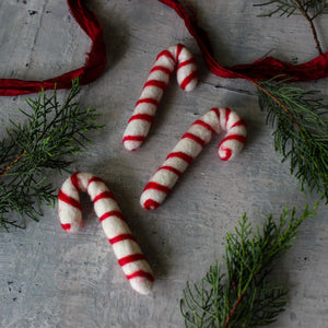 Felt Christmas Candy Canes - Tribe Castlemaine