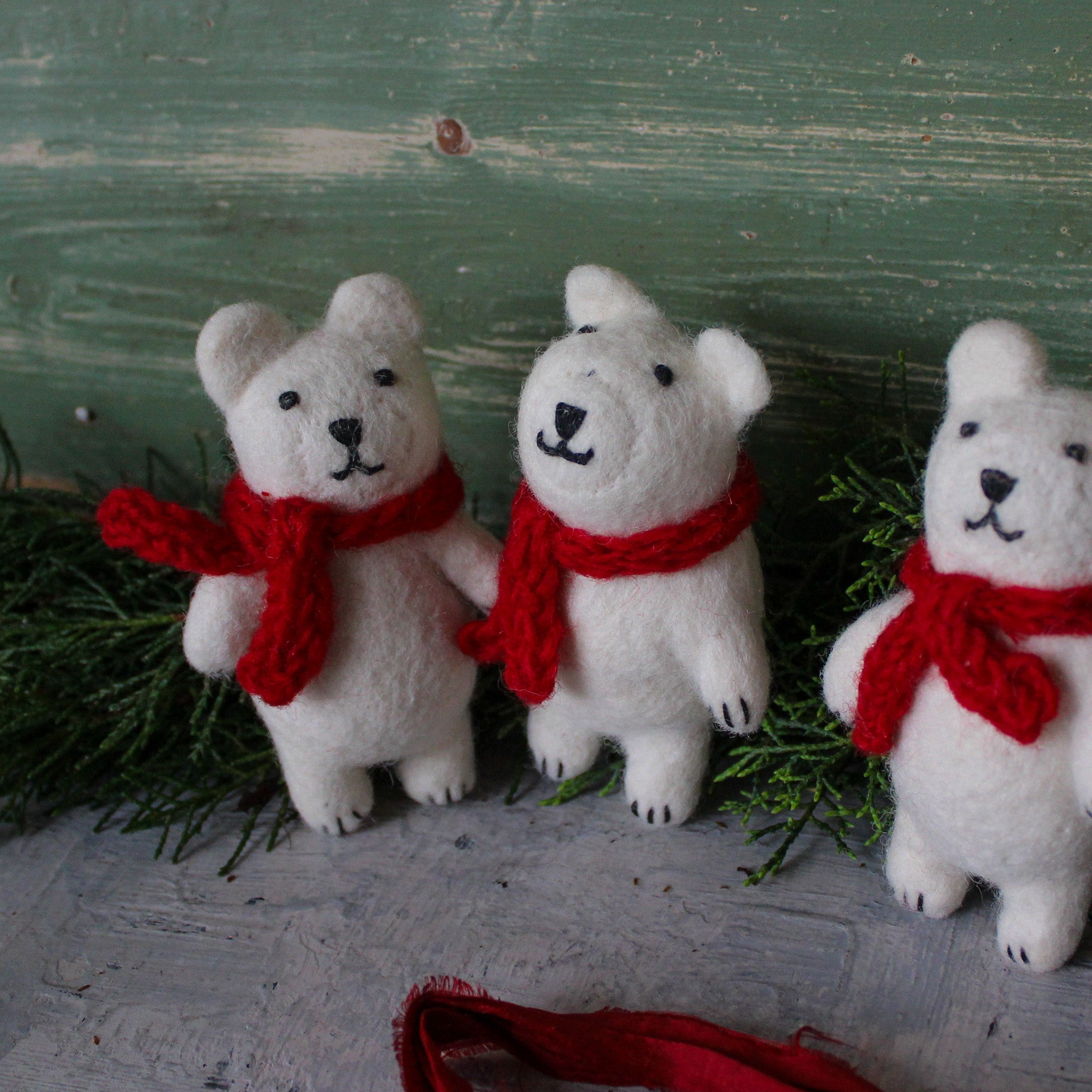 Felt Polar Bear - Tribe Castlemaine