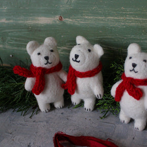 Felt Polar Bear - Tribe Castlemaine