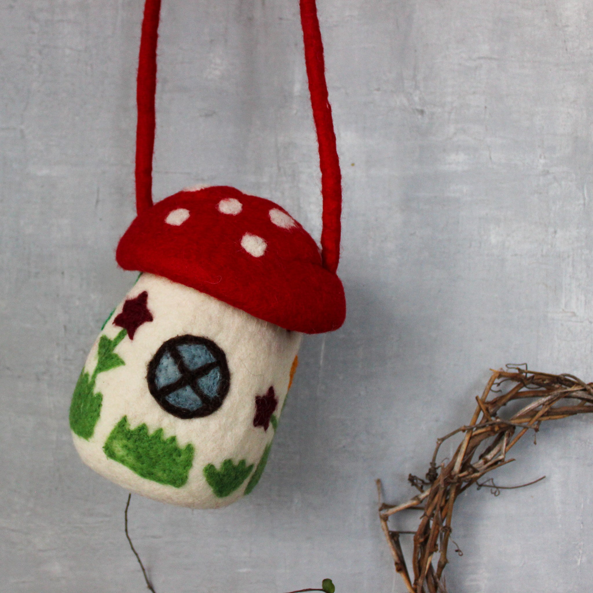 Felt Toadstool Bag - Tribe Castlemaine