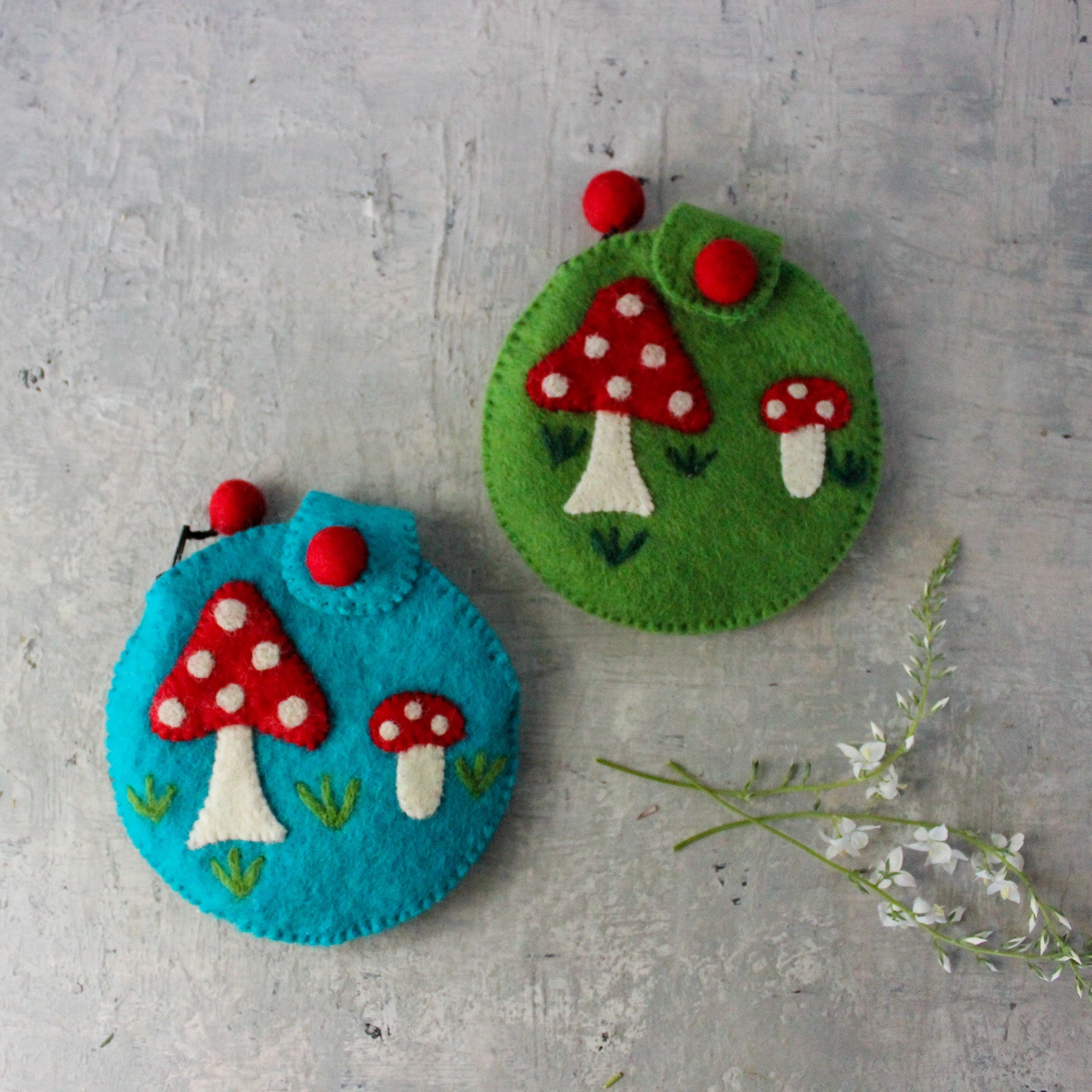 Felt Toadstool Purses - Tribe Castlemaine