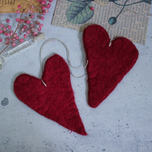 Festive Felt Hearts - Tribe Castlemaine