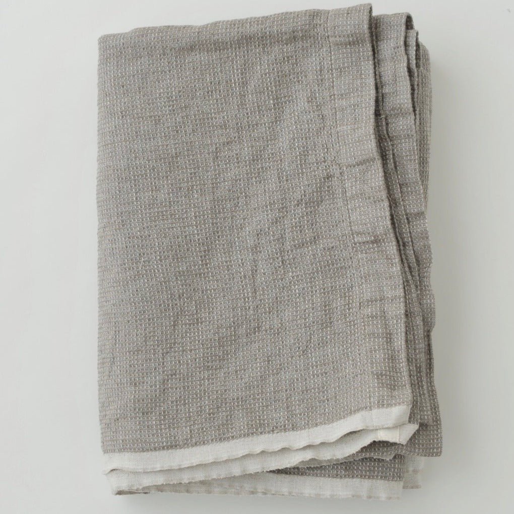 Fog Linen Washed Waffle Throw - Tribe Castlemaine