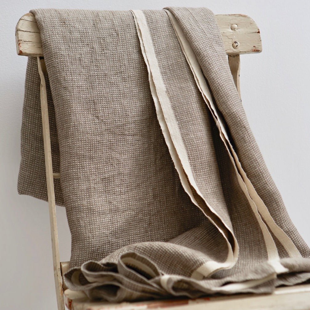 Fog Linen Washed Waffle Throw - Tribe Castlemaine