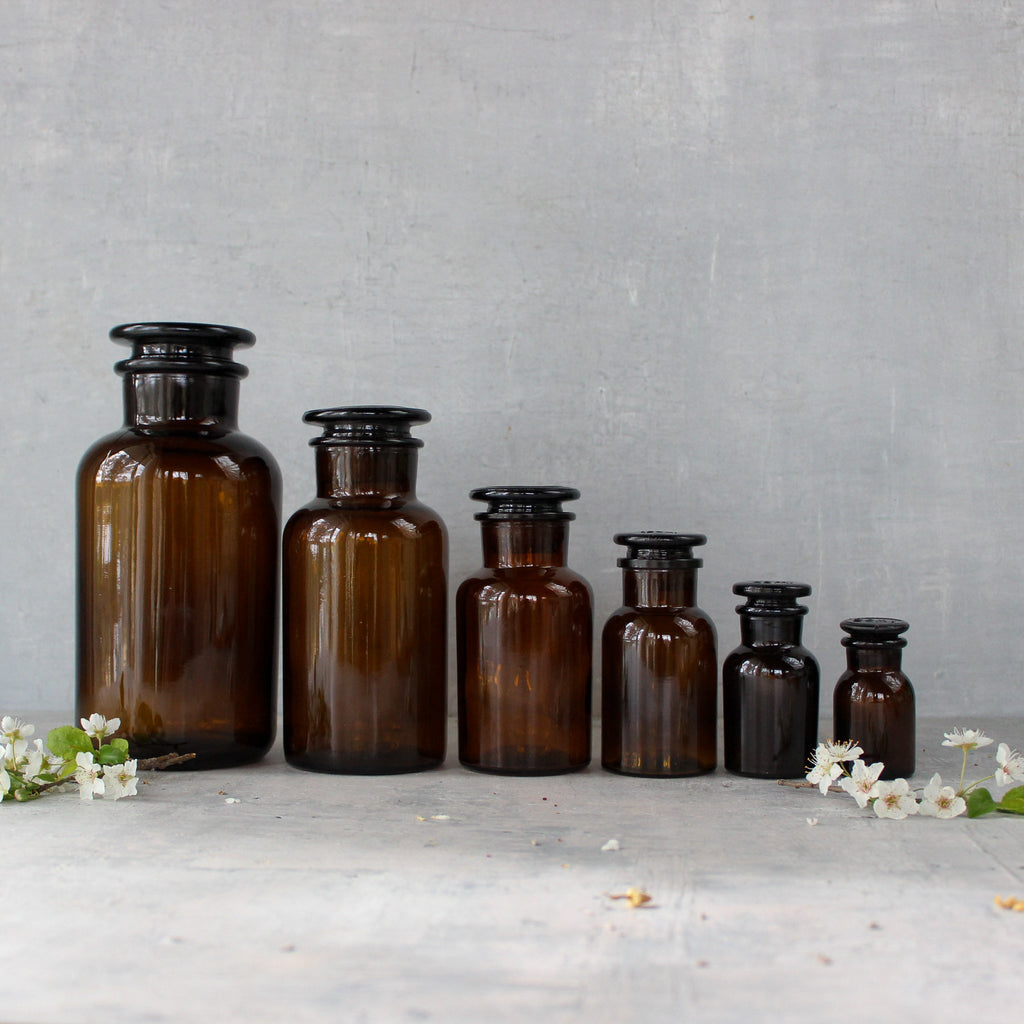 Glass Reagent Bottles Amber - Tribe Castlemaine