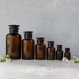 Glass Reagent Bottles Amber - Tribe Castlemaine