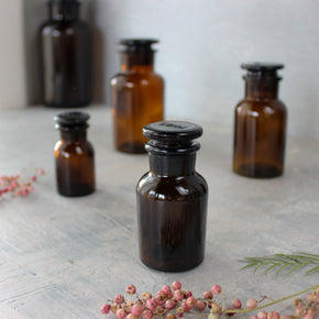 Glass Reagent Bottles Amber - Tribe Castlemaine