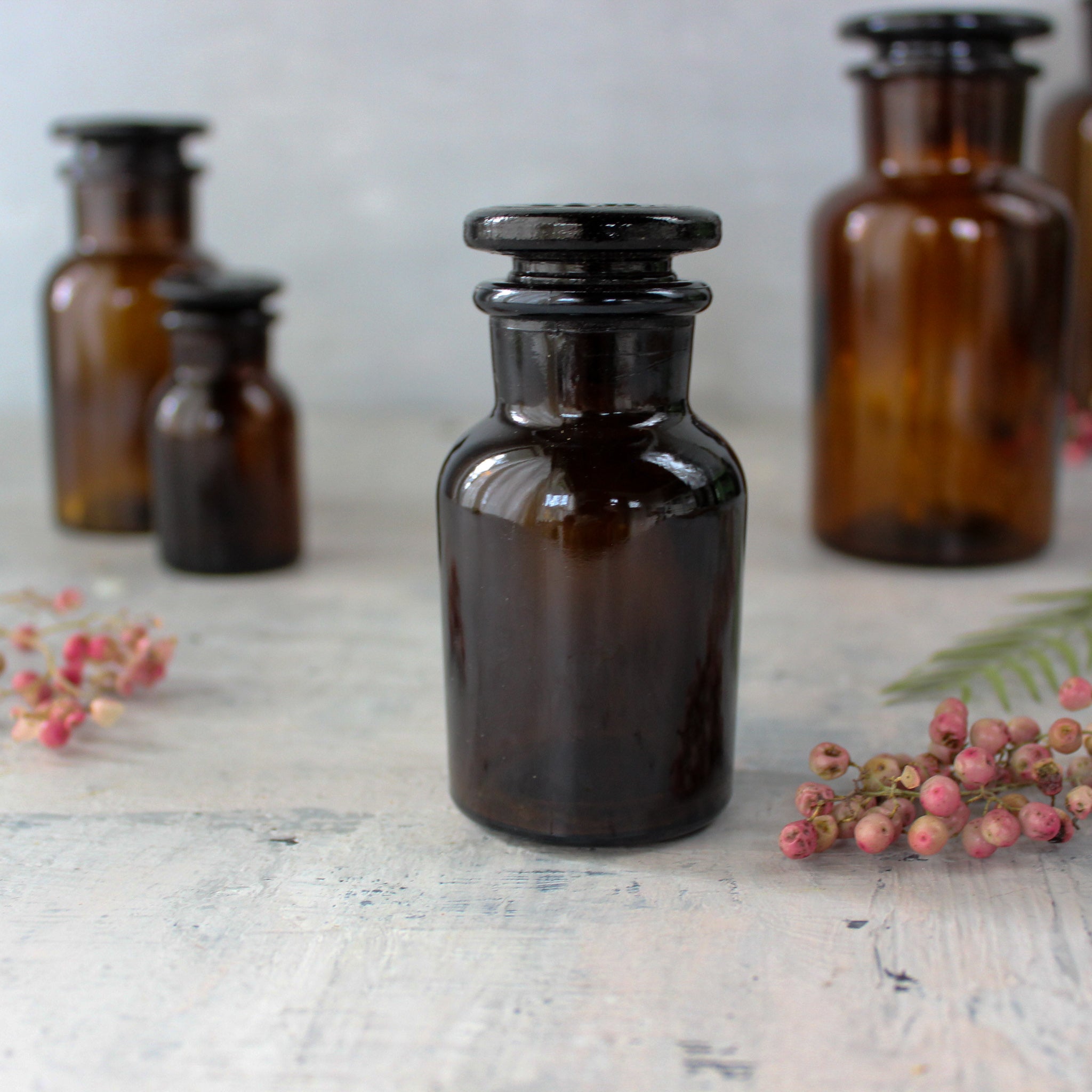 Glass Reagent Bottles Amber - Tribe Castlemaine