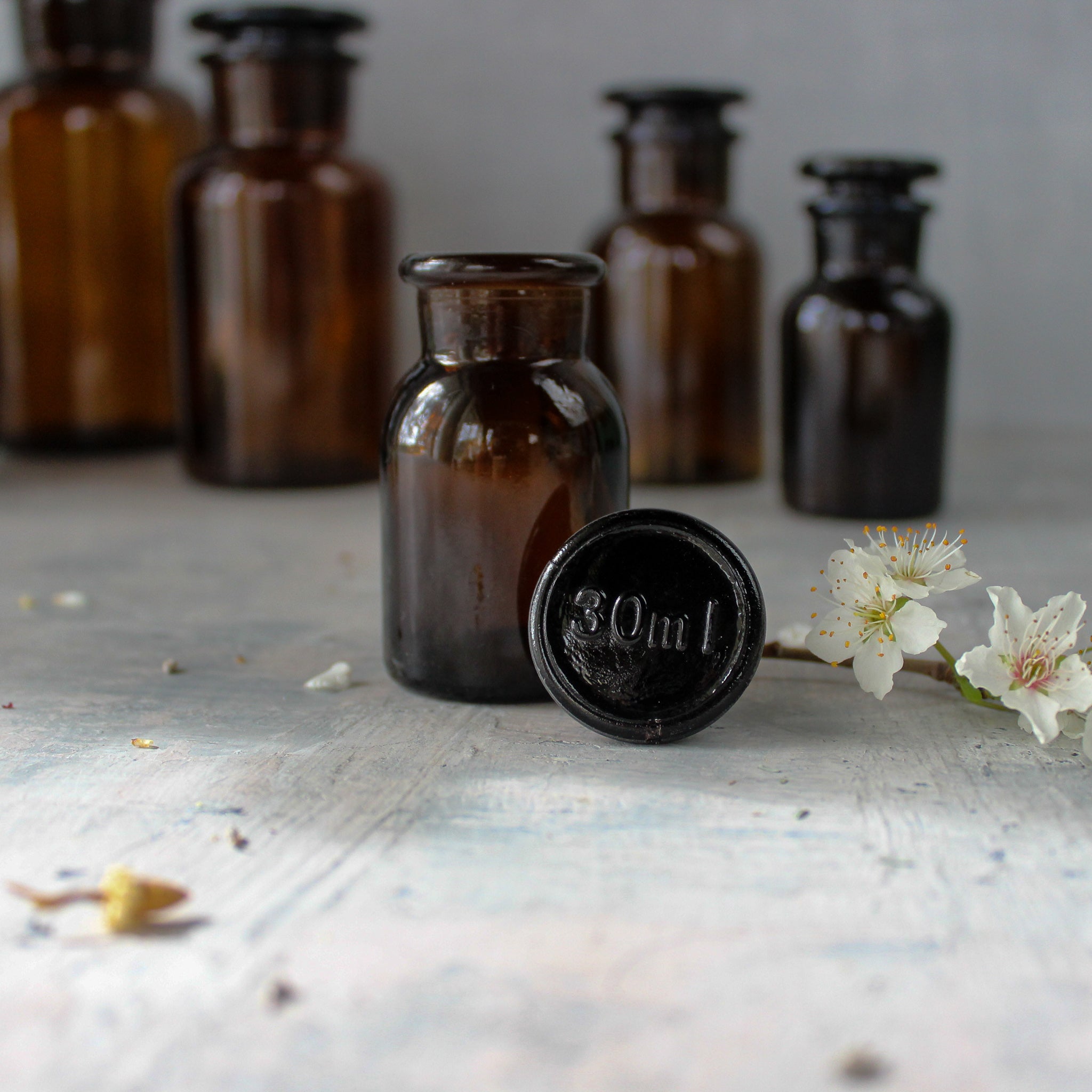 Glass Reagent Bottles Amber - Tribe Castlemaine