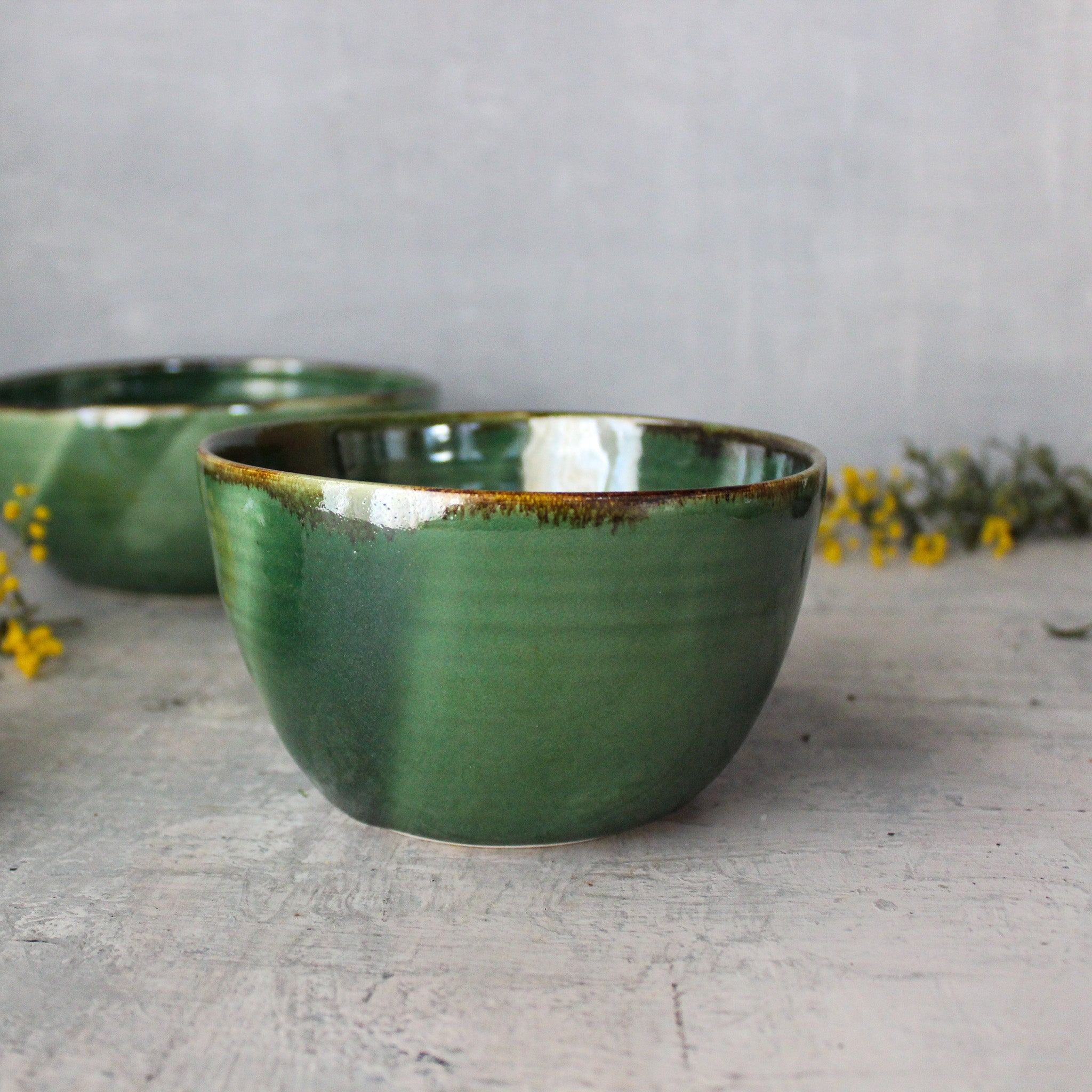 Green Ceramic Bowls - Tribe Castlemaine