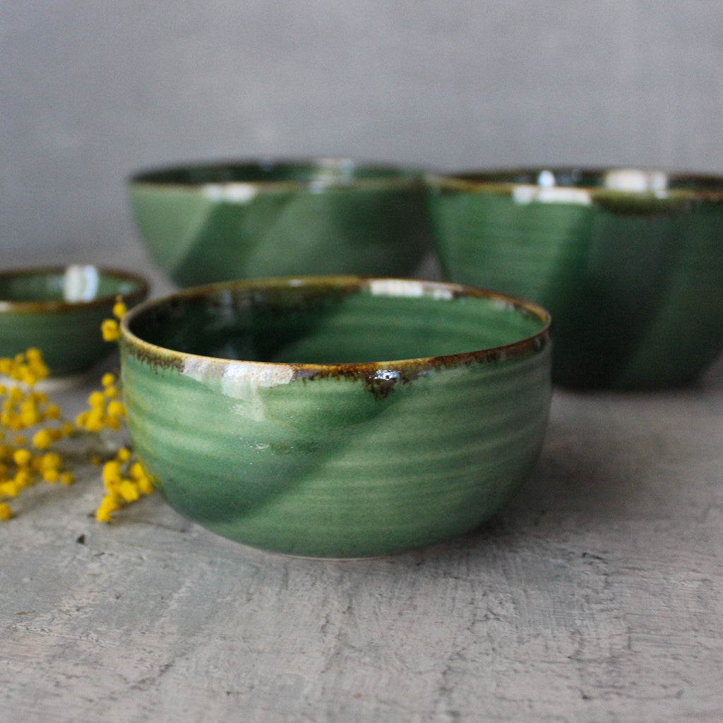 Green Ceramic Bowls - Tribe Castlemaine