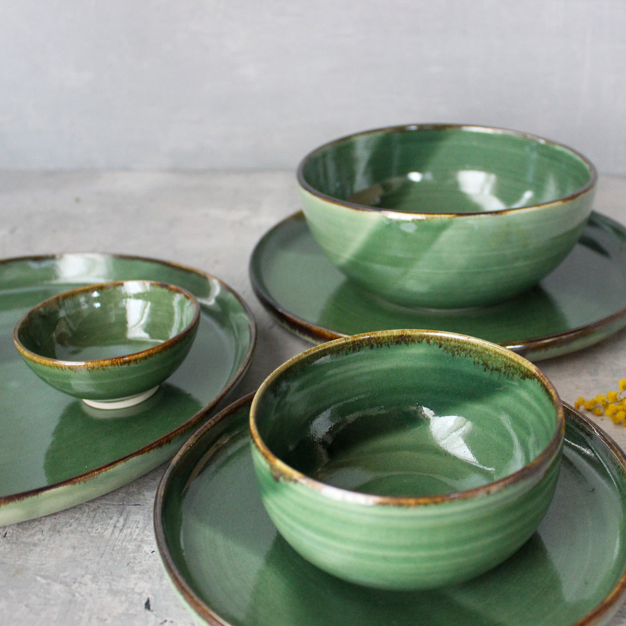 Green Ceramic Bowls - Tribe Castlemaine