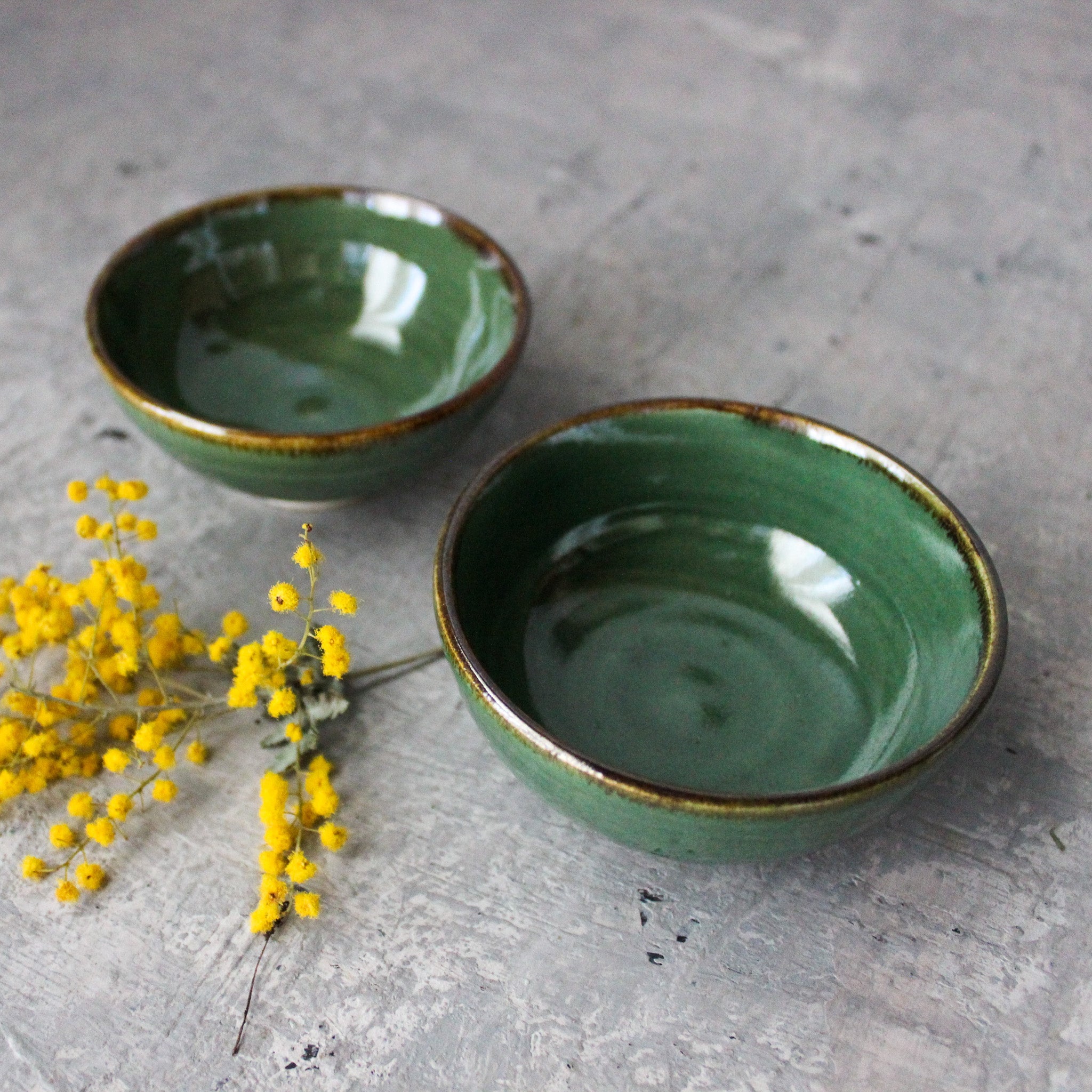 Green Ceramic Bowls - Tribe Castlemaine