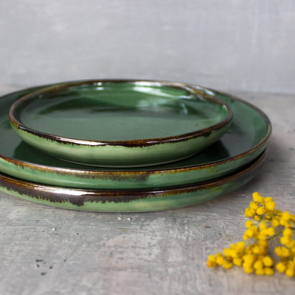 Green Ceramic Plates - Tribe Castlemaine
