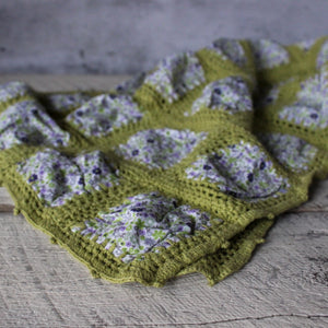 Green Patchwork Crochet Blanket - Tribe Castlemaine