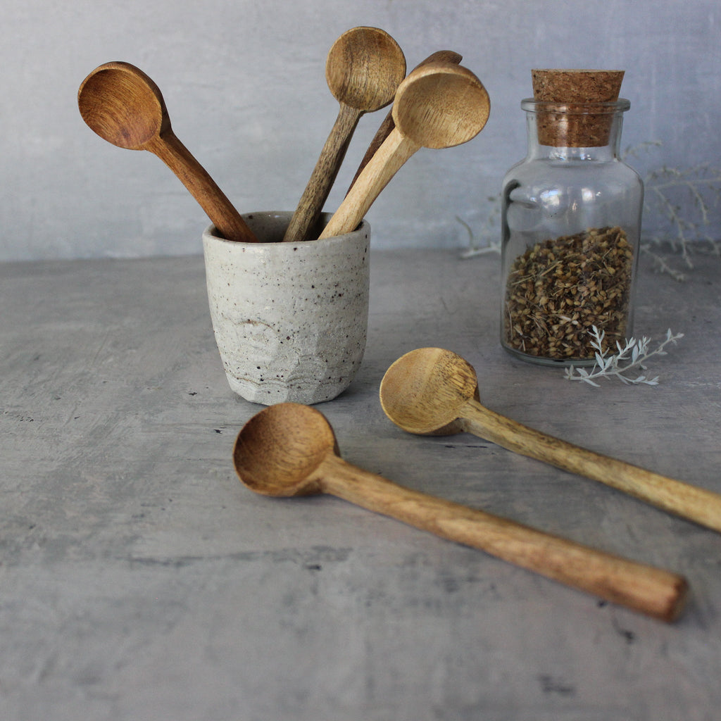 Hand Carved Mango Wood Spoons - Tribe Castlemaine