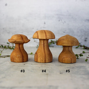 Hand Carved Wooden Toadstools - Tribe Castlemaine