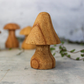 Hand Carved Wooden Toadstools - Tribe Castlemaine