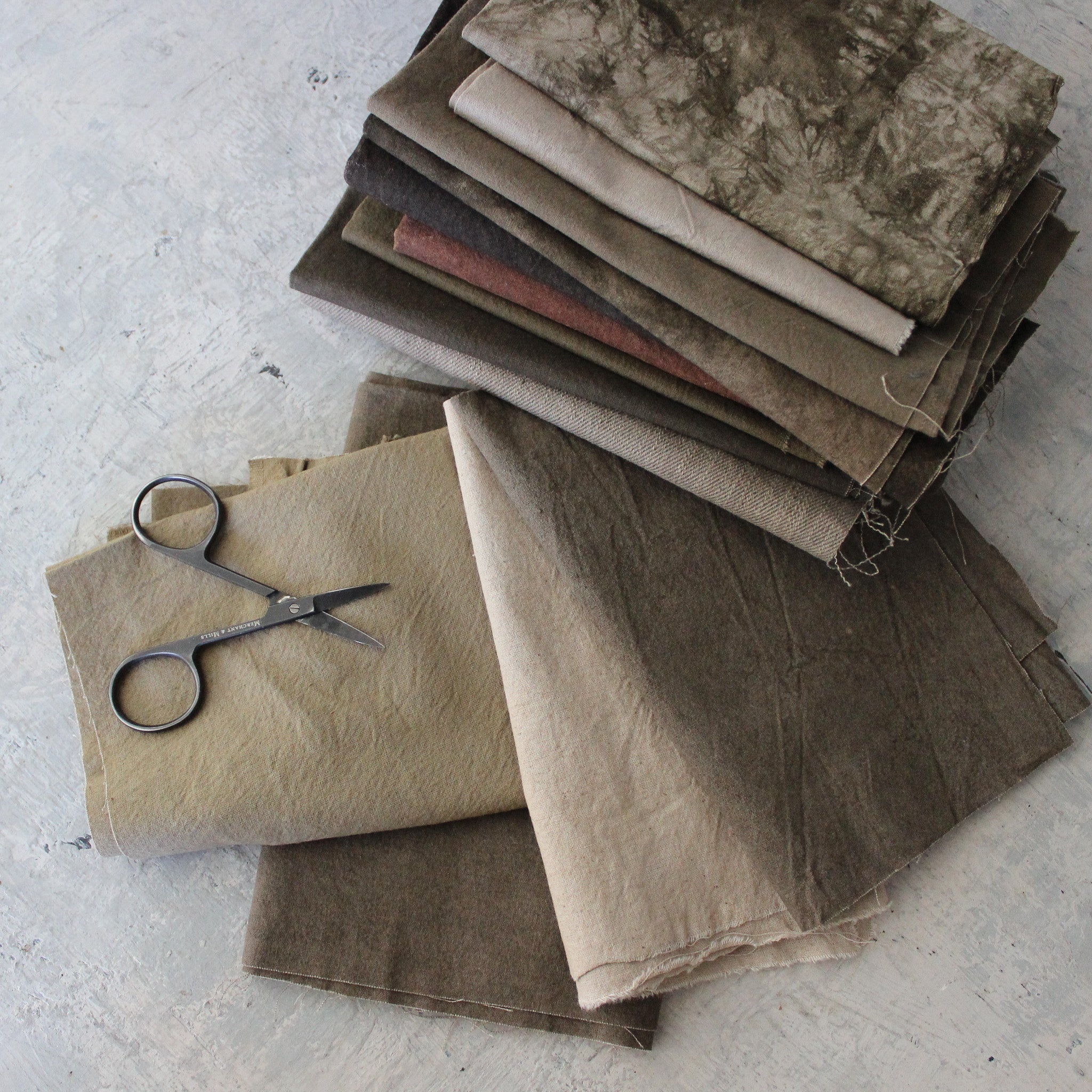 Hand Dyed Brown Fabric Remnants - Tribe Castlemaine