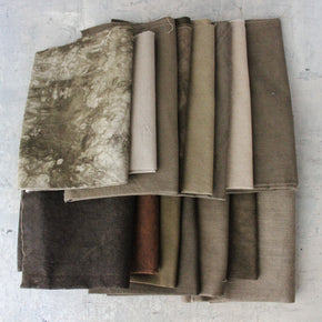 Hand Dyed Brown Fabric Remnants - Tribe Castlemaine
