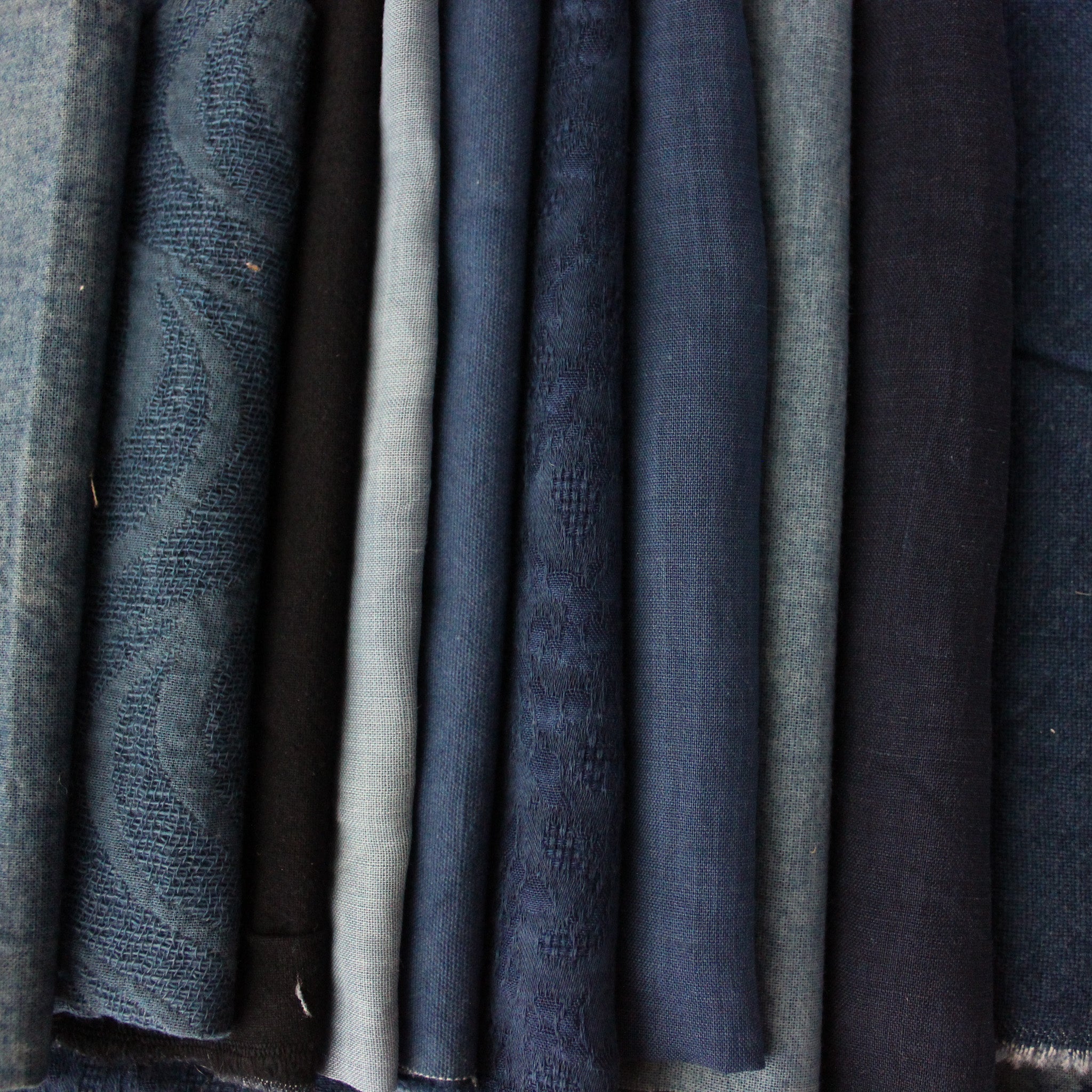 Hand Dyed Indigo Fabric Remnants - Tribe Castlemaine