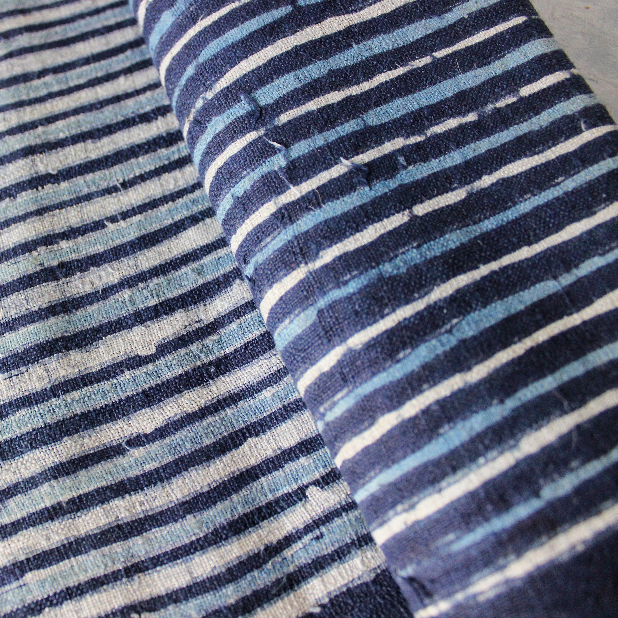 Hand Woven Hemp Fabric Indigo Batik - Tribe Castlemaine