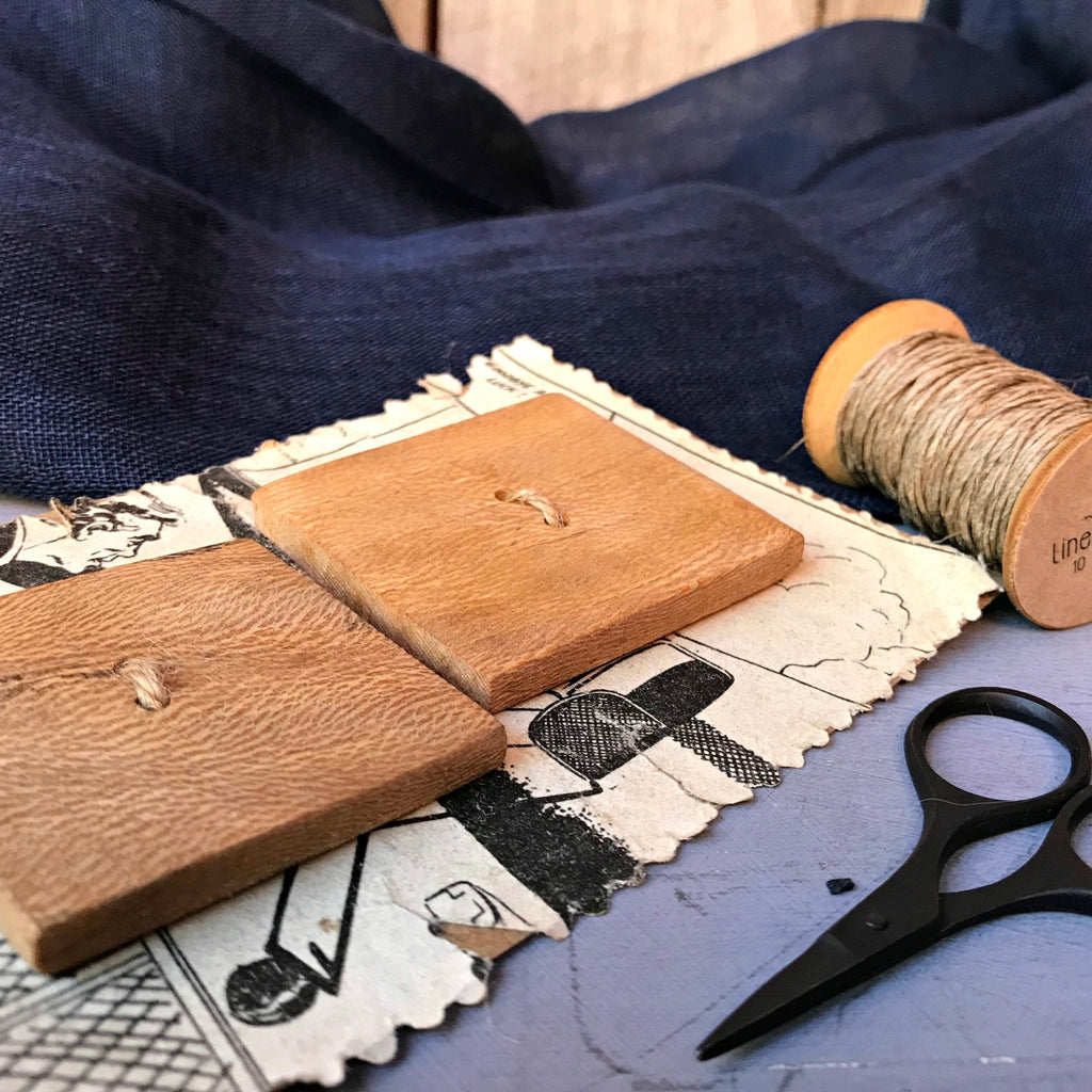 Handcarved Wooden Feature Buttons : Square - Tribe Castlemaine