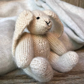 Handknitted White Bunny - Tribe Castlemaine