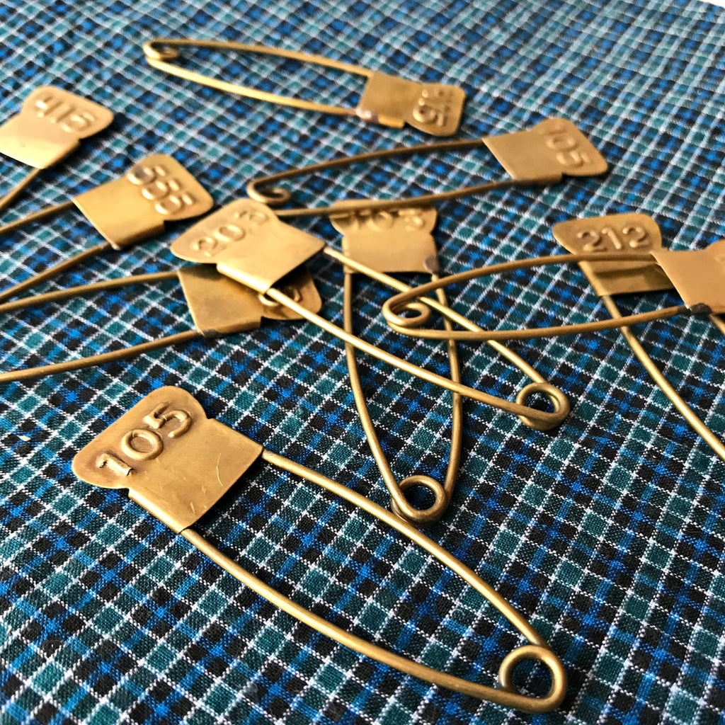 Handmade Brass Number Pins - Tribe Castlemaine