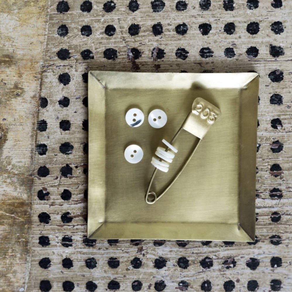 Handmade Brass Number Pins - Tribe Castlemaine