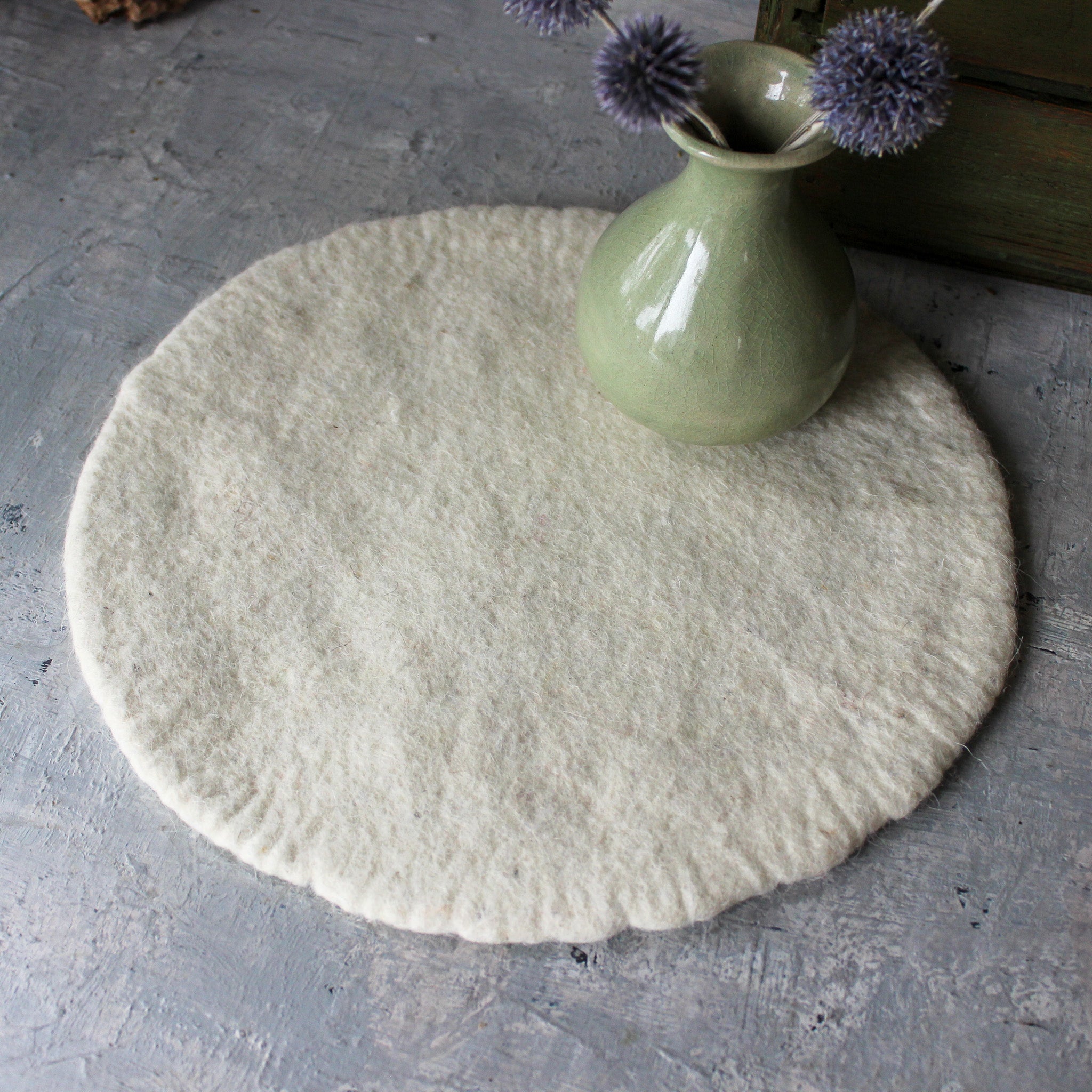 Handmade Round Felt Mats - Tribe Castlemaine