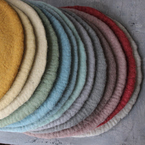 Handmade Round Felt Mats - Tribe Castlemaine