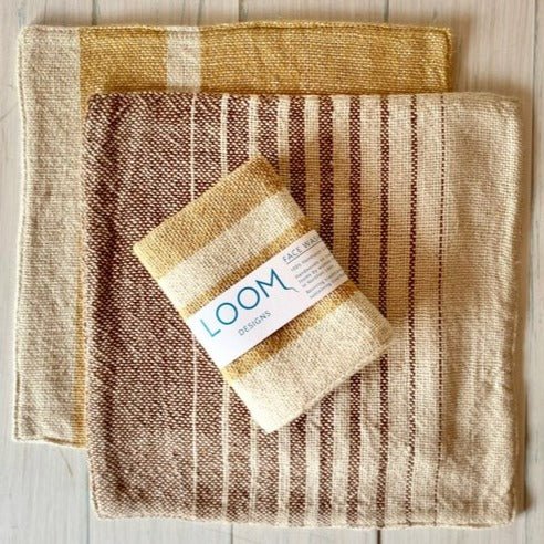 Handwoven Cotton Face Washers - Tribe Castlemaine