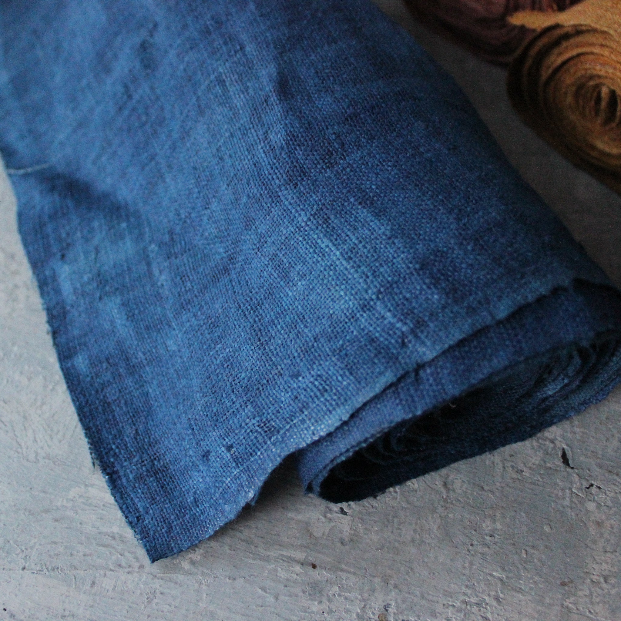 Handwoven Hemp Fabric Indigo - Tribe Castlemaine