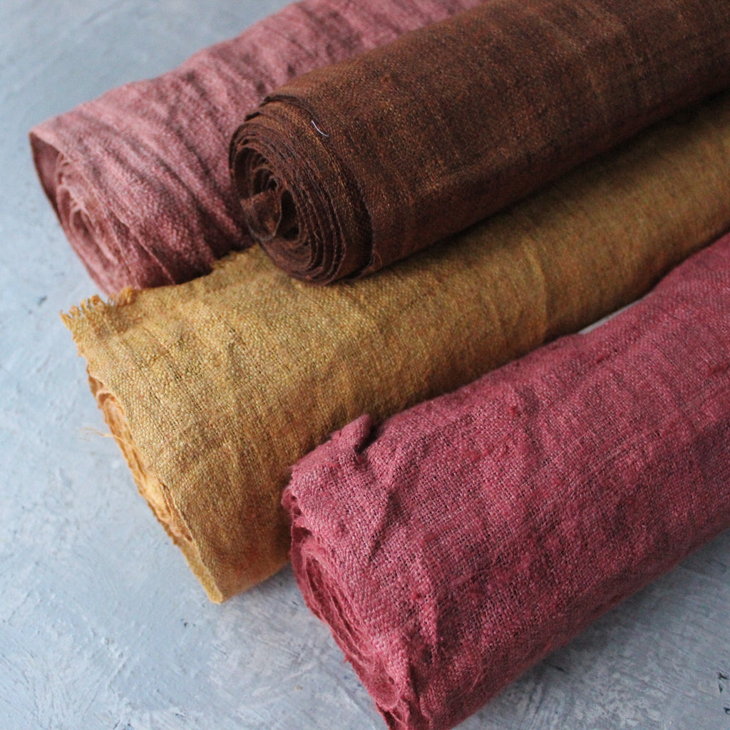 Handwoven Hemp Fabrics : Autumn Colours - Tribe Castlemaine