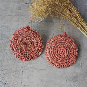 Handwoven Raffia Earrings - Tribe Castlemaine