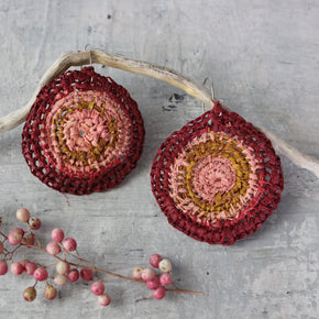 Handwoven Raffia Earrings - Tribe Castlemaine