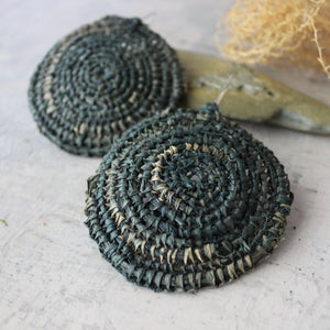 Handwoven Raffia Earrings - Tribe Castlemaine